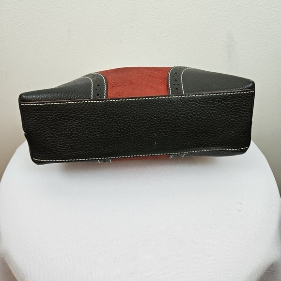 Vtg Dooney & Bourke Leather Two Tone Women's Shoulder Bag Purse-Brown (J7407543) - Picture 6 of 12